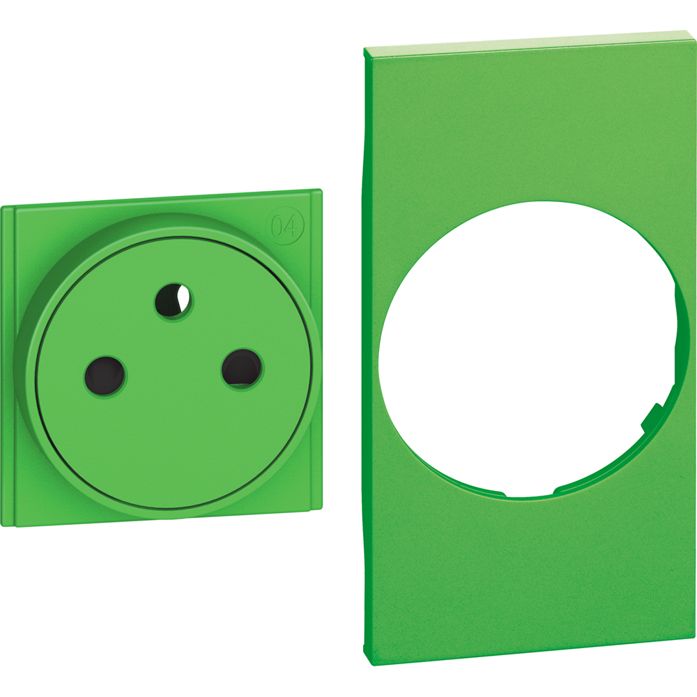Tasta si capac la fata pentru priza standard francez 2 module Bticino KV55F